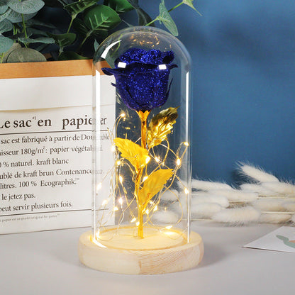 Eternal Rose Flowers LED Light In Glass Cover