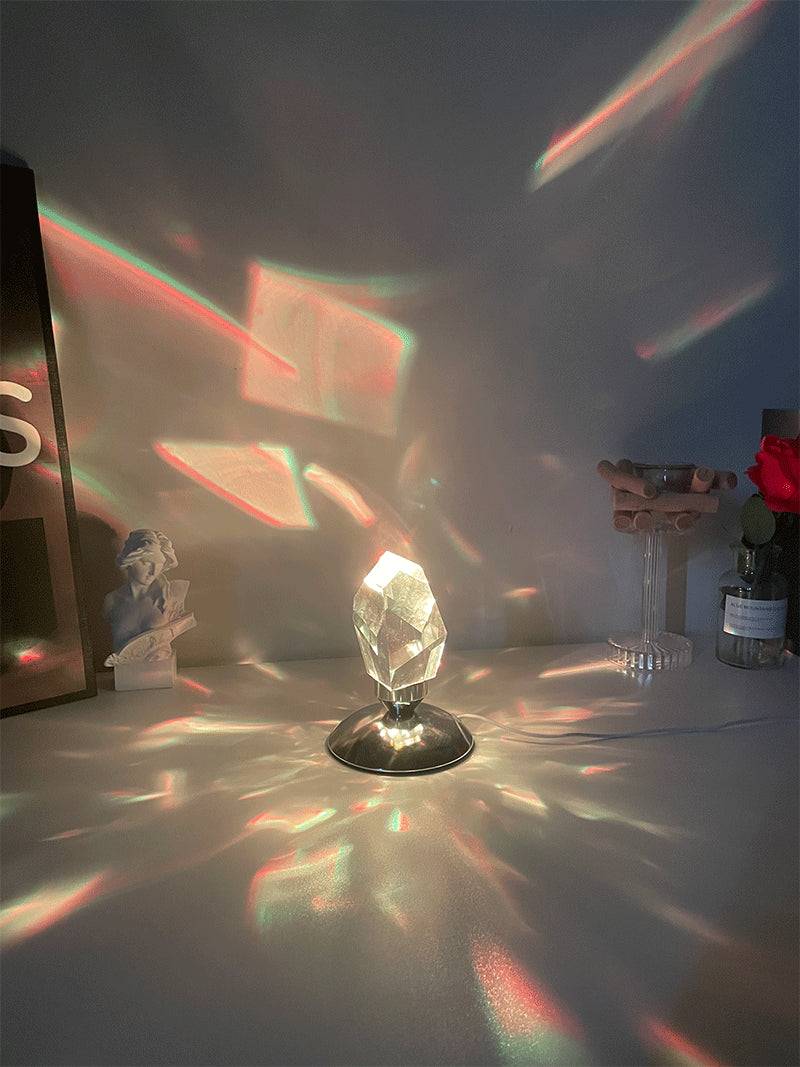 Led Crystal Night Light With Remote Control Bedroom Decor Mood Light Novelty Gift Usb Bedside Romantic Projector Rgb Night Lamp