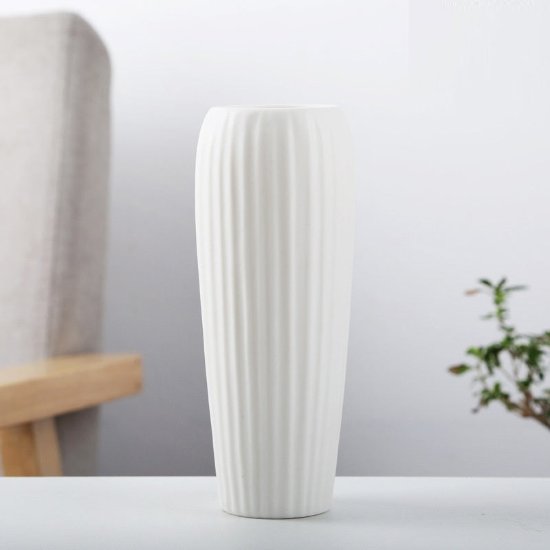 Living Room Decoration Modern White Ceramic Vase