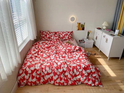 100 percent cotton bed sheet set autumn orchid bedroom lifestyle