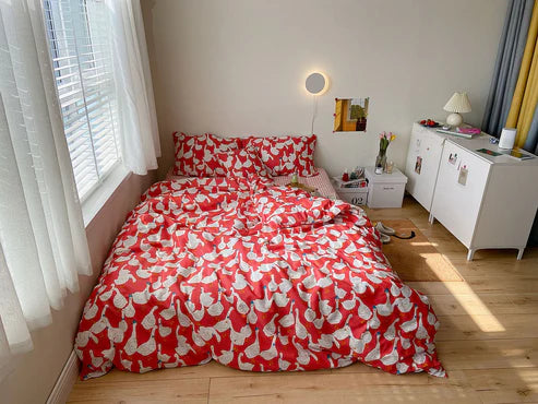 100 percent cotton bed sheet set autumn orchid bedroom lifestyle