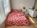 100 percent cotton bed sheet set autumn orchid bedroom lifestyle