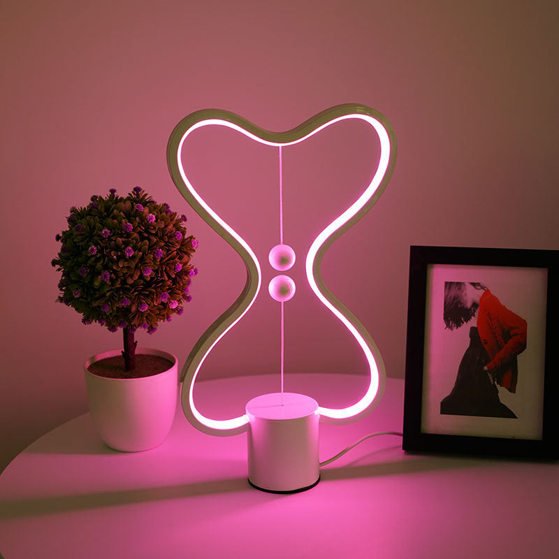 7 Colors Balance Lamp LED Night Light USB Powered Home Decor Bedroom Office Table Night Lamp Light