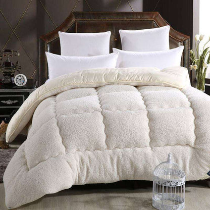 Cotton Quilts Patchwork Duvets Australian Lambs Wool Warm Comforter Camel Quilt Thicken Warm Duvets Winter Comforter