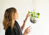 Hanging Mirror Ball Flowerpot