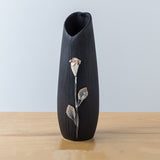 Handmade Ceramic Vase – Painted Glazed Porcelain | European Style Landscape & Floral Decor