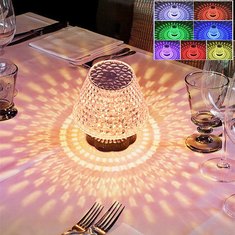 Diamond Crystal Lamp Table Light USB Touch Sensor Bar Table Lamp Dimming Beside