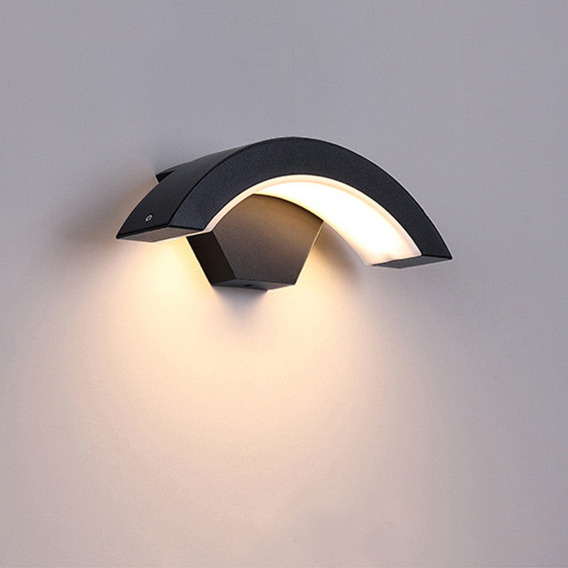 Led Wall Light Curved Moon Induction Wall Light