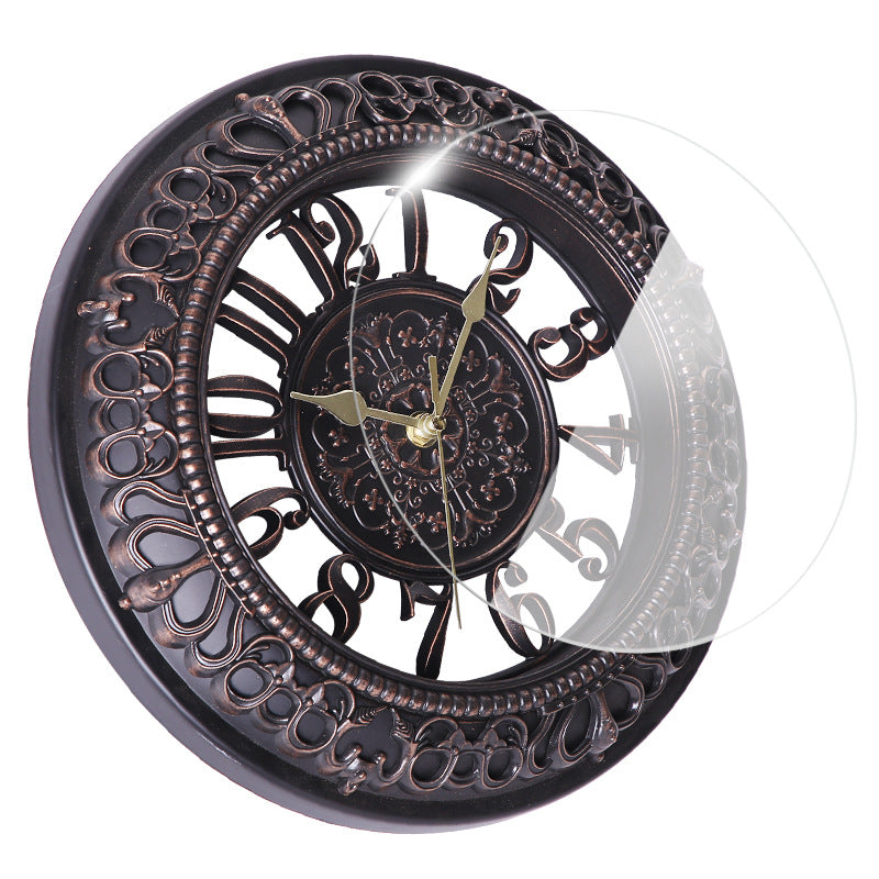 Antique Round Wall Clock - Roman Style