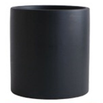 Nordic Colorful Ceramic Cylindrical Shape Flower Pot With Hole Tray