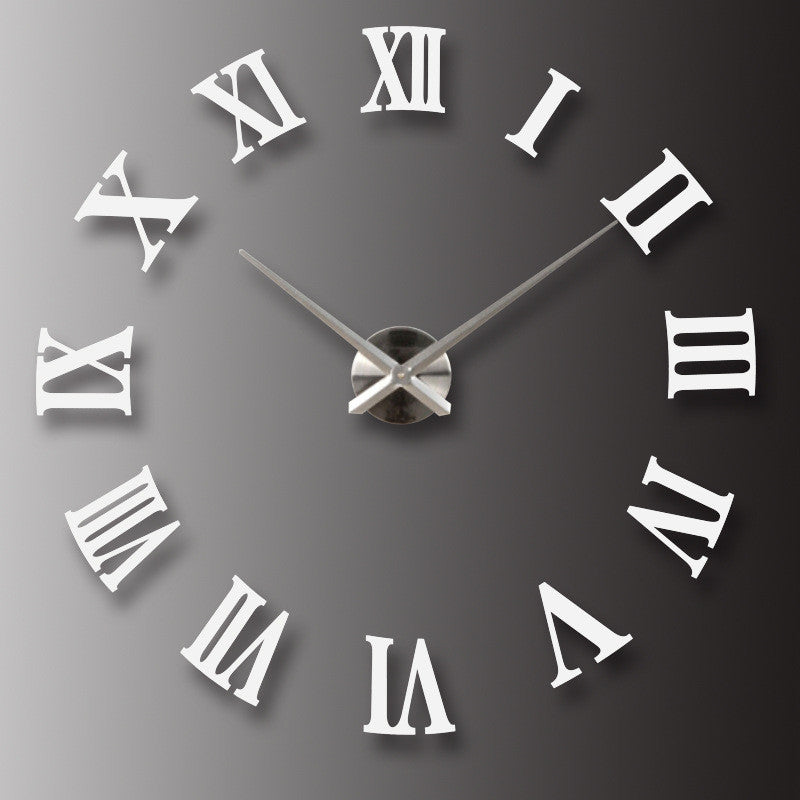 European mirror wall clock creative clock