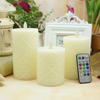 18 key electronic candle LED lamp white paraffin natural light display