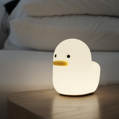 Nordic Cute Lovely Silicone Cartoon Benson Dull Duck Sleeping Light for Kids