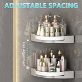 Corner Bathroom Shelf! Rotating, No-Drill Wall Shelf