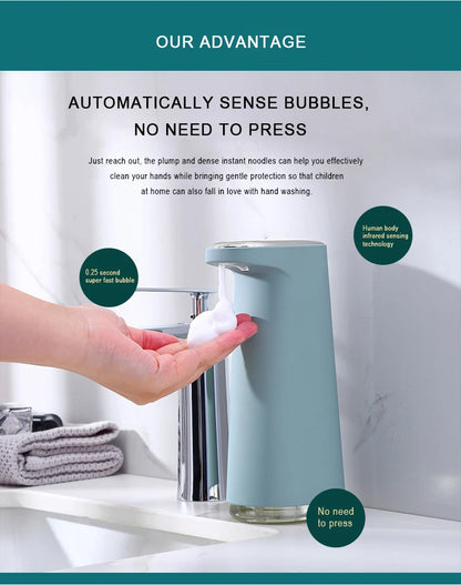 Foaming Soap Dispenser! Automatic Hand Sanitizer For Kitchen & Bathroom