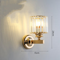 Luxury Crystal Wall lamp Transparent Creative Bedside Lamps