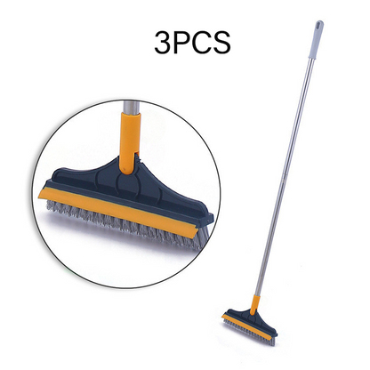 Floor Gap Cleaning Bristles Brush V-broom Rubber Wiper Water Drying Dust Pet Hair Household Scraper