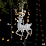 Transparent Christmas Decor Sequins Acrylic Pendant Elegant Hanging Ornaments