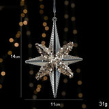 Transparent Christmas Decor Sequins Acrylic Pendant Elegant Hanging Ornaments