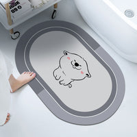 Absorbent Non Slip Floor Mat, Carpet Slip-Resistant Bathing Room Rug Floor, Microfiber Bath Mats for Bathroom Memory Foam Bath Mat Rug