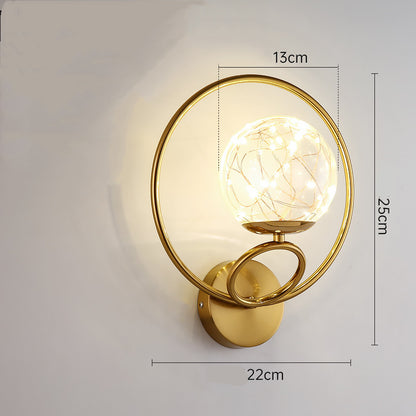 Luxury Crystal Wall lamp Transparent Creative Bedside Lamps