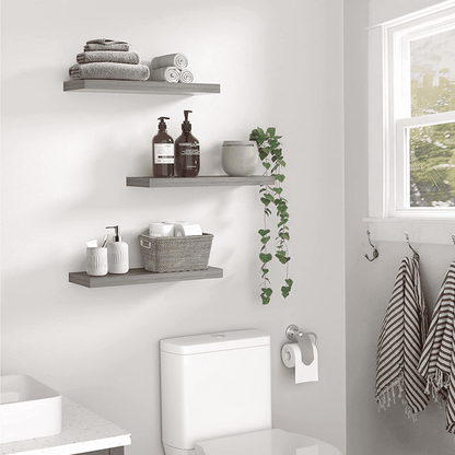 3 Sets 15 x 7" Wall Mounted Floating Shelves