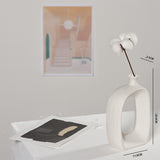 White Ceramic Vase – Modern Minimalist Design | 3 Sizes | Floor, Desktop & Wall Mount