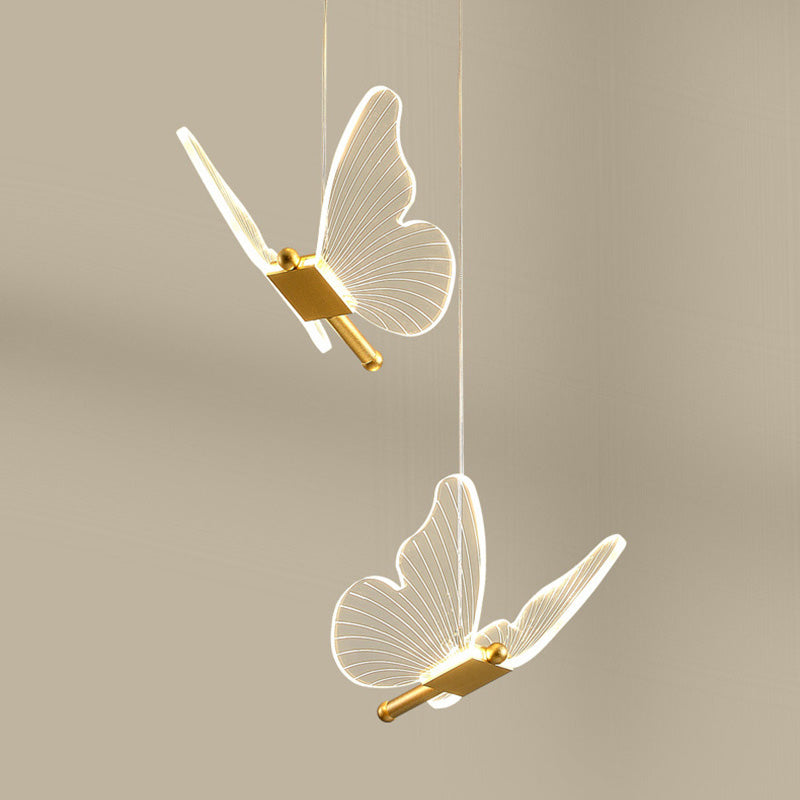 Minimalist Bedroom Butterfly Bedside Chandelier Lamp