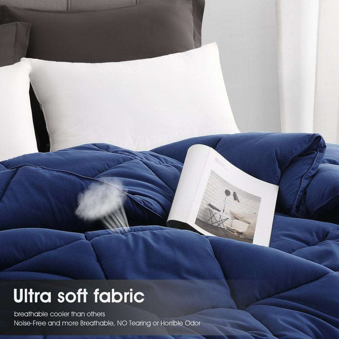 Down Alternative Comforter Navy Blue Splendas