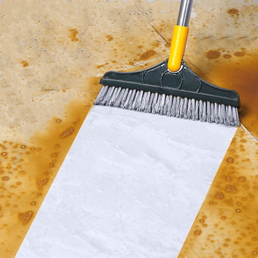 Floor Gap Cleaning Bristles Brush V-broom Rubber Wiper Glass Bathroom Toilet Tile Water Drying Dust Pet Hair Household Scraper