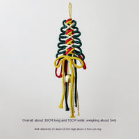 1pc Colorful Jute Twine Bell & Christmas Bow Knot DIY Christmas Decoration