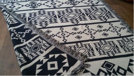 Geometric Cotton Throw Blanket Comforter