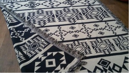 Geometric Cotton Throw Blanket Comforter
