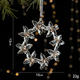 Transparent Christmas Decor Sequins Acrylic Pendant Elegant Hanging Ornaments