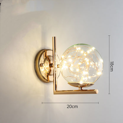 Luxury Crystal Wall lamp Transparent Creative Bedside Lamps