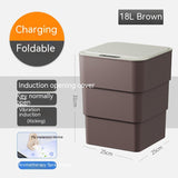 Smart Touchless Trash Can with UV & Deodorizer – 13L/16L