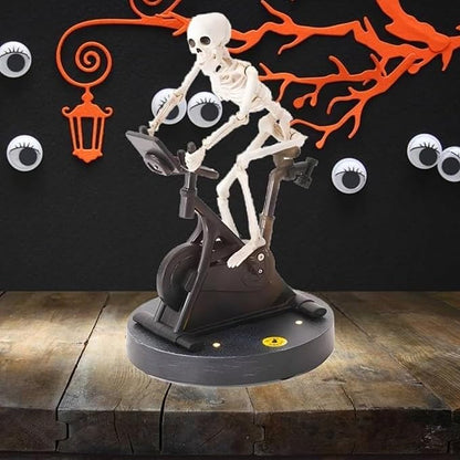 Funny Animatronic Skeleton Skeleton Cycling Ornament Decoration