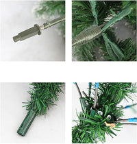 Snow Flocked Artificial Christmas Tree, Pre-Decorated Hinged Decorated Trees, with Star Ornaments Eco-Friendly Xmas Tree