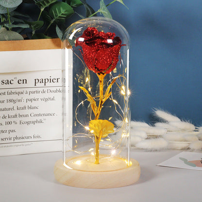 Eternal Rose Flowers LED Light In Glass Cover