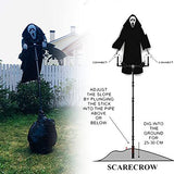 Halloween Skull Screaming Scarecrow – Home & Garden Bird Repeller Decor