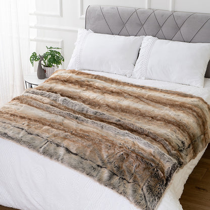 Luxury Faux Fur Blanket – Soft Plush Faux Fur Blanket for Bed & Sofa