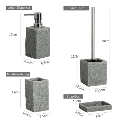 4-Piece Bathroom Accessories Set! Resin, Modern Bathroom Design