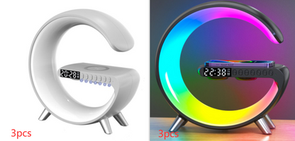 G-Shaped LED Atmosphere Lamp With Bluetooth Speake & Wireless Charger