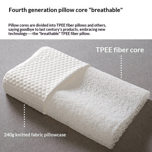 Machine Washable Pillow – High-Resilience 6D Fiber Neck Support