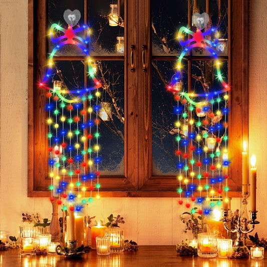 Multicolor LED Bell Shape Christmas Lights for Window Decor