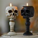 Three-dimensional Skull Column Candlestick Home Decoration
