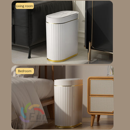 Smart Trash Can With Lid For Bedroom & Living Room Kitchen Storage Box Trash Can Induction Small Car Box Automatic Smart Dustbin Smart Trash Bin