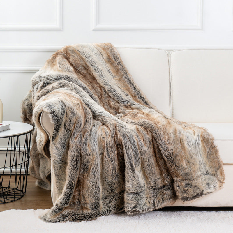 Luxury Faux Fur Blanket – Soft Plush Faux Fur Blanket for Bed & Sofa