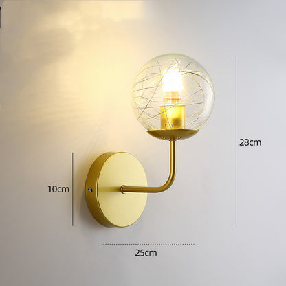 Luxury Crystal Wall lamp Transparent Creative Bedside Lamps