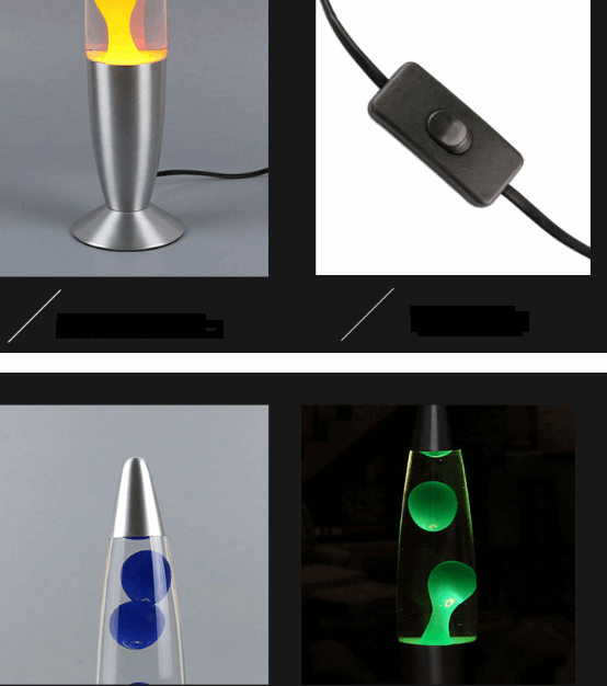 Metal Bottom Wax Lamp Volcano Lava Lamp